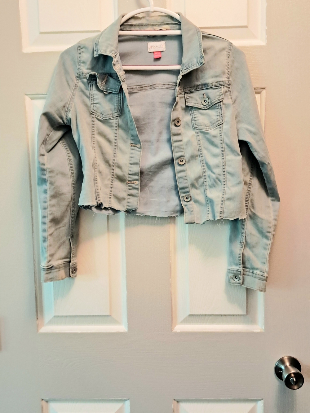 The Children's Place Light Wash Cropped Denim Jacket
